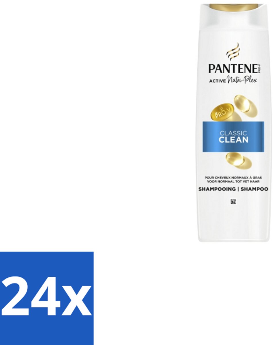 24 x Pantene – Shampoo – Classic Clean – 250 ml - Schone Haardag - Gezonde Haardag - Lichte Haardag - Milde Reiniging - Voedend Haar