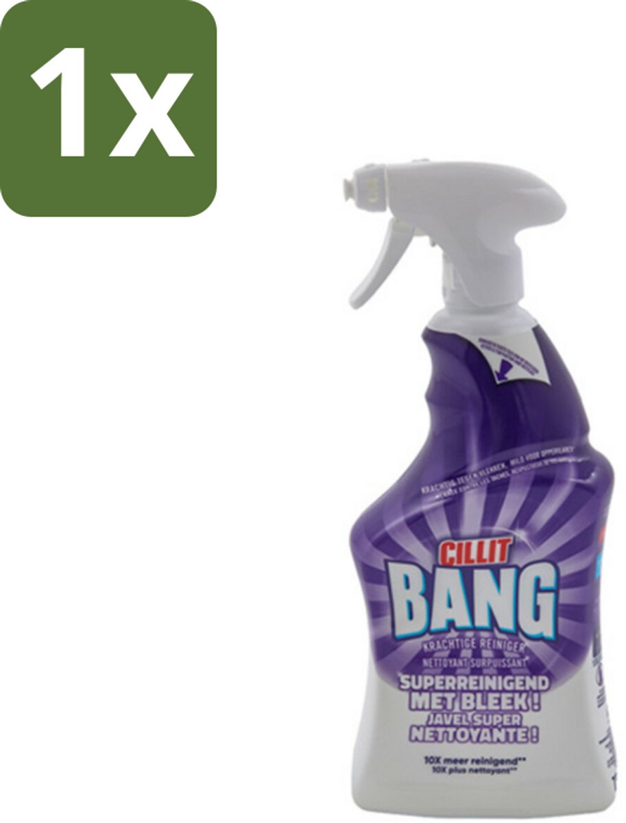 1 x Cillit Bang – Schoonmaakspray – Bleach & Hygiëne – 750 ml - Cillit Bang Bleach & Hygiëne - Desinfecterende Schoonmaakspray - Bleek En Hygiëne Spray - Reinig En Desinfecteer - Badkamer Reiniger