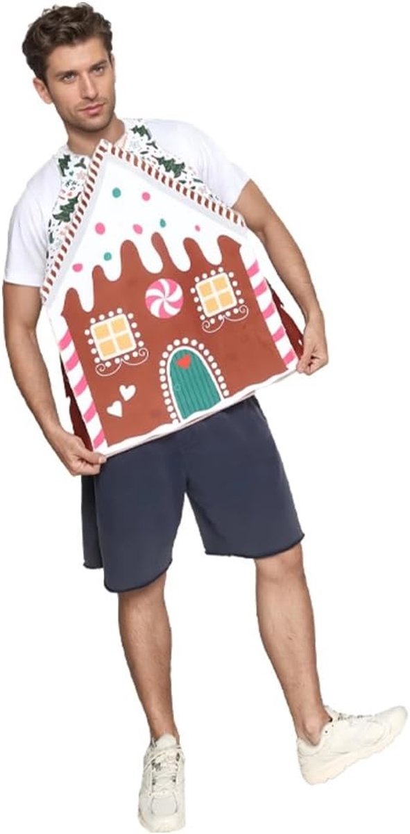 Unisex Volwassen Kerst Cabin Kostuum voor Feestdagen - Santa Outfit met Comfortabele Pasvorm en Unieke Stijl