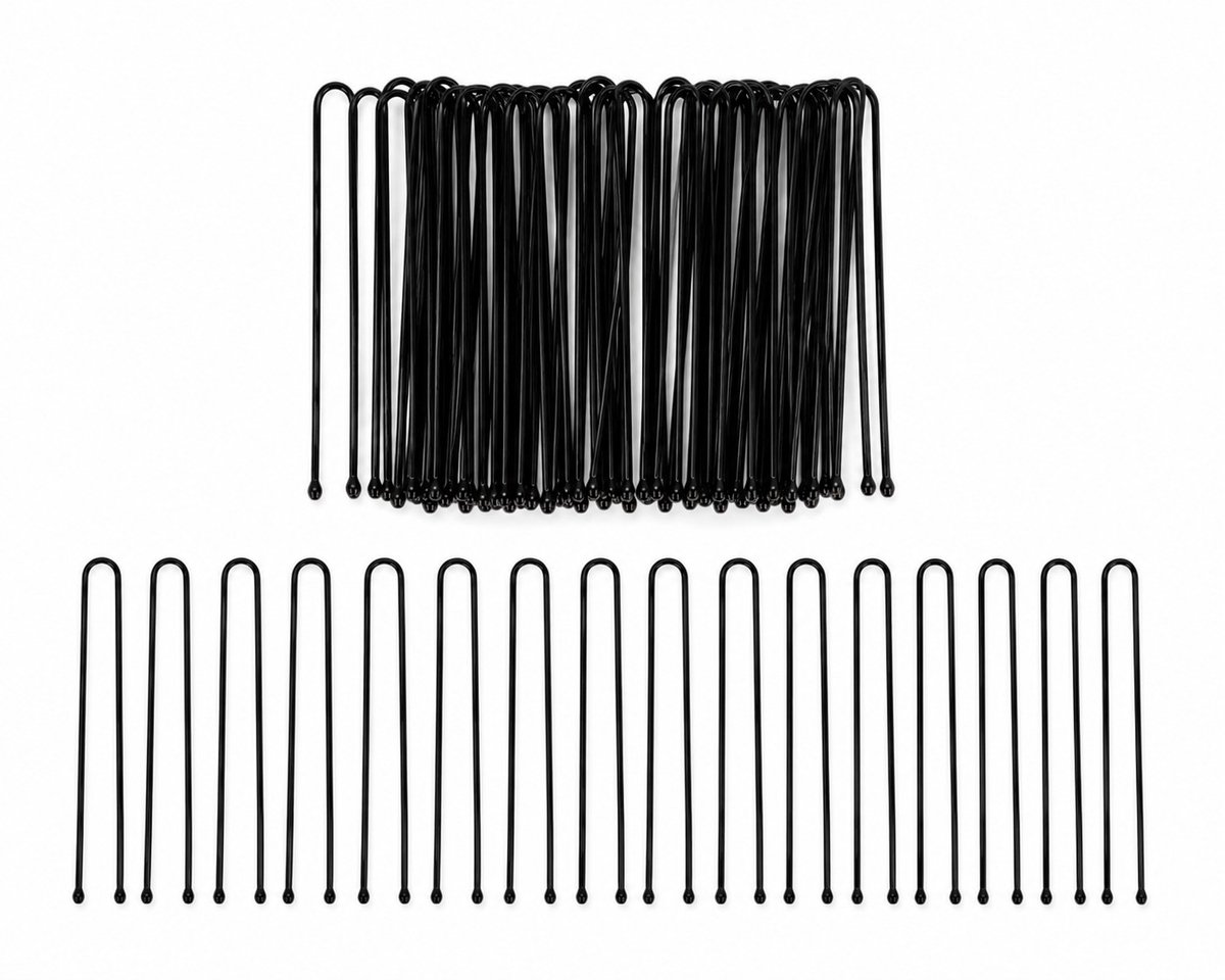 Haarsoires Styling Tool - Haardotspelden 5cm - Recht - Metalen Haarpinnen - Zwart - Set van 40 - Knotspelden voor Opsteekkapsels & Knot - Opsteekspelden - Sierpinnen voor Opsteekkapsels - Hair Pins