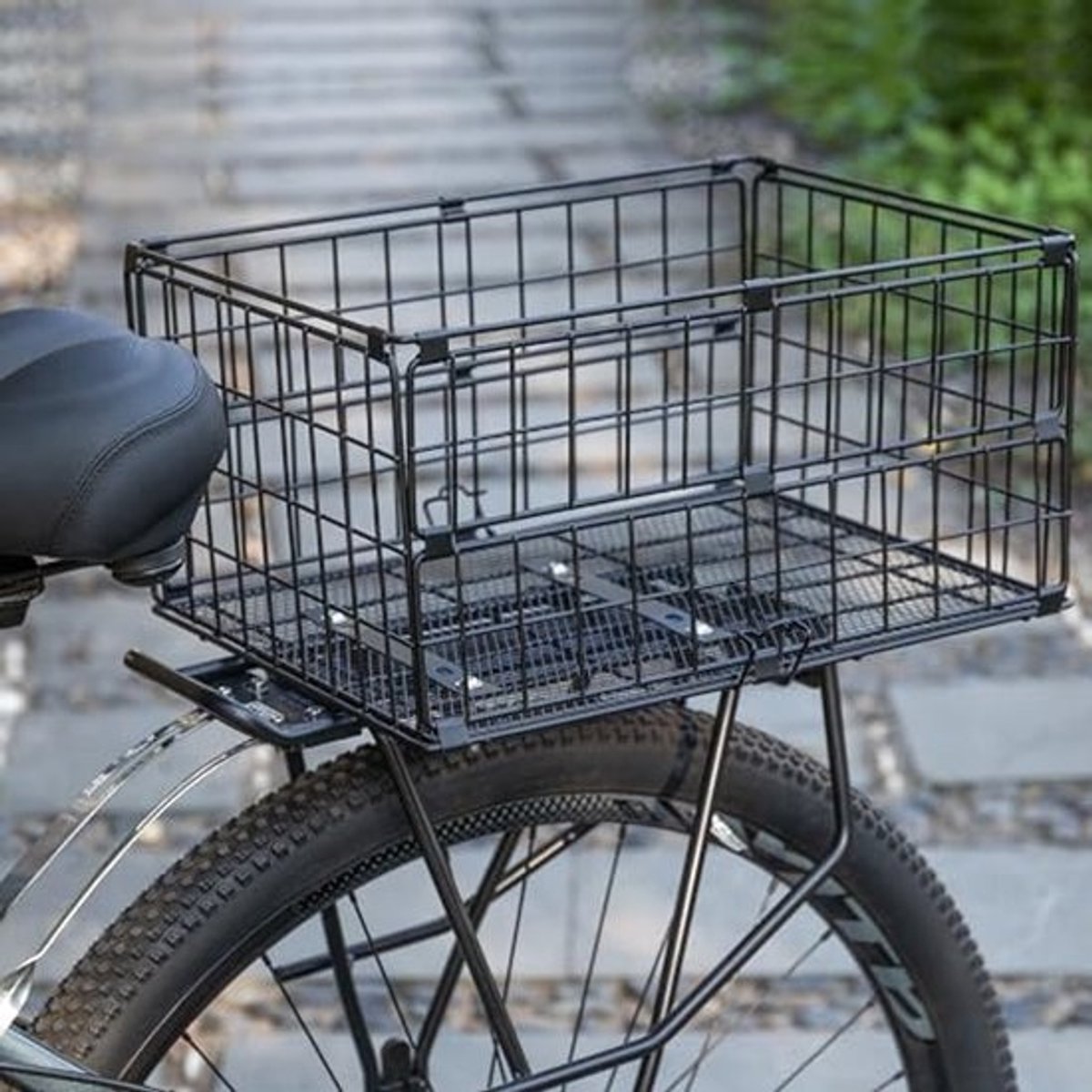 Inklapbare Metalen Fietsmand - Verstelbaar en Ruim voor Fietsen