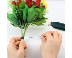 CABLEPELADO Verzinkt ijzerdraad, bloemendraad, tuindraad, rol van kunststofgecoat staaldraad, flexibele binddraad - ShopVlot