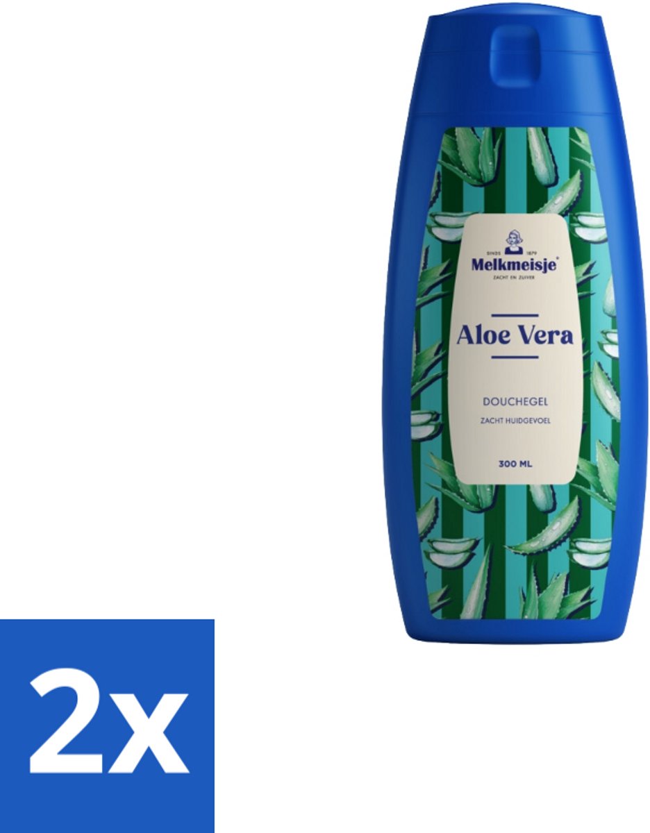 Melkmeisje – Douchegel – Aloe Vera – Zacht Huidgevoel – 300 ml - Voordeelverpakking - 2 stuks