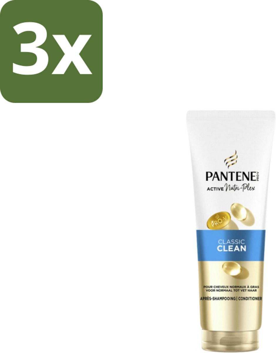 Pantene – Conditioner – Classic Clean – 230 ml - Bulkverpakking - 3 stuks