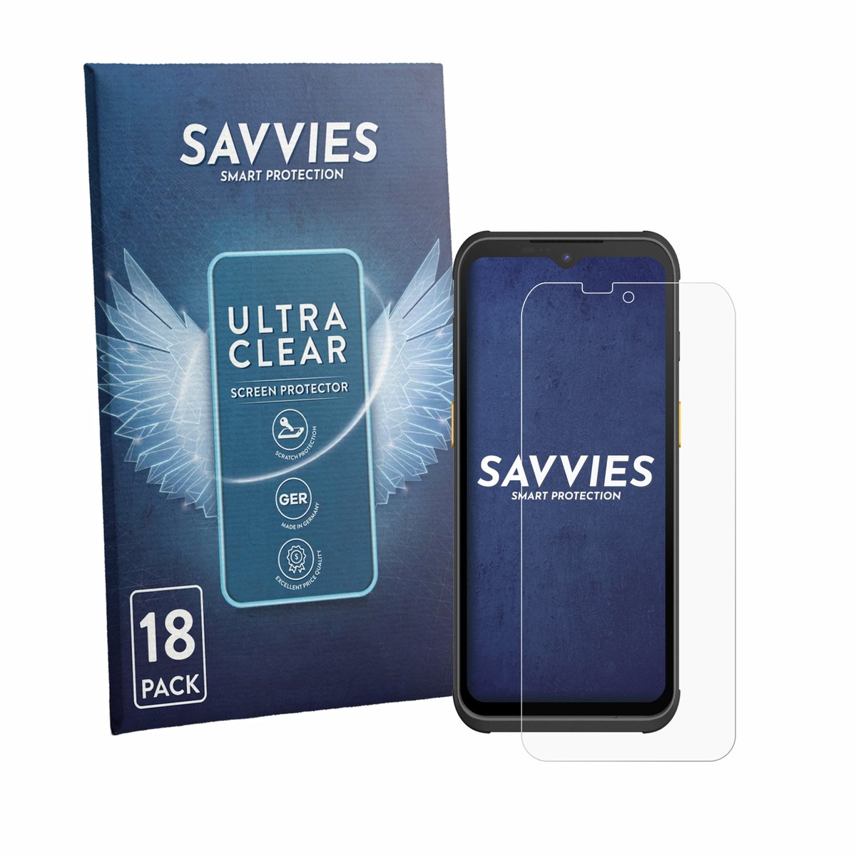 Savvies - Screenprotector voor Werock Rockscan A260 - Folie Beschermfolie transparant 18 Stuks