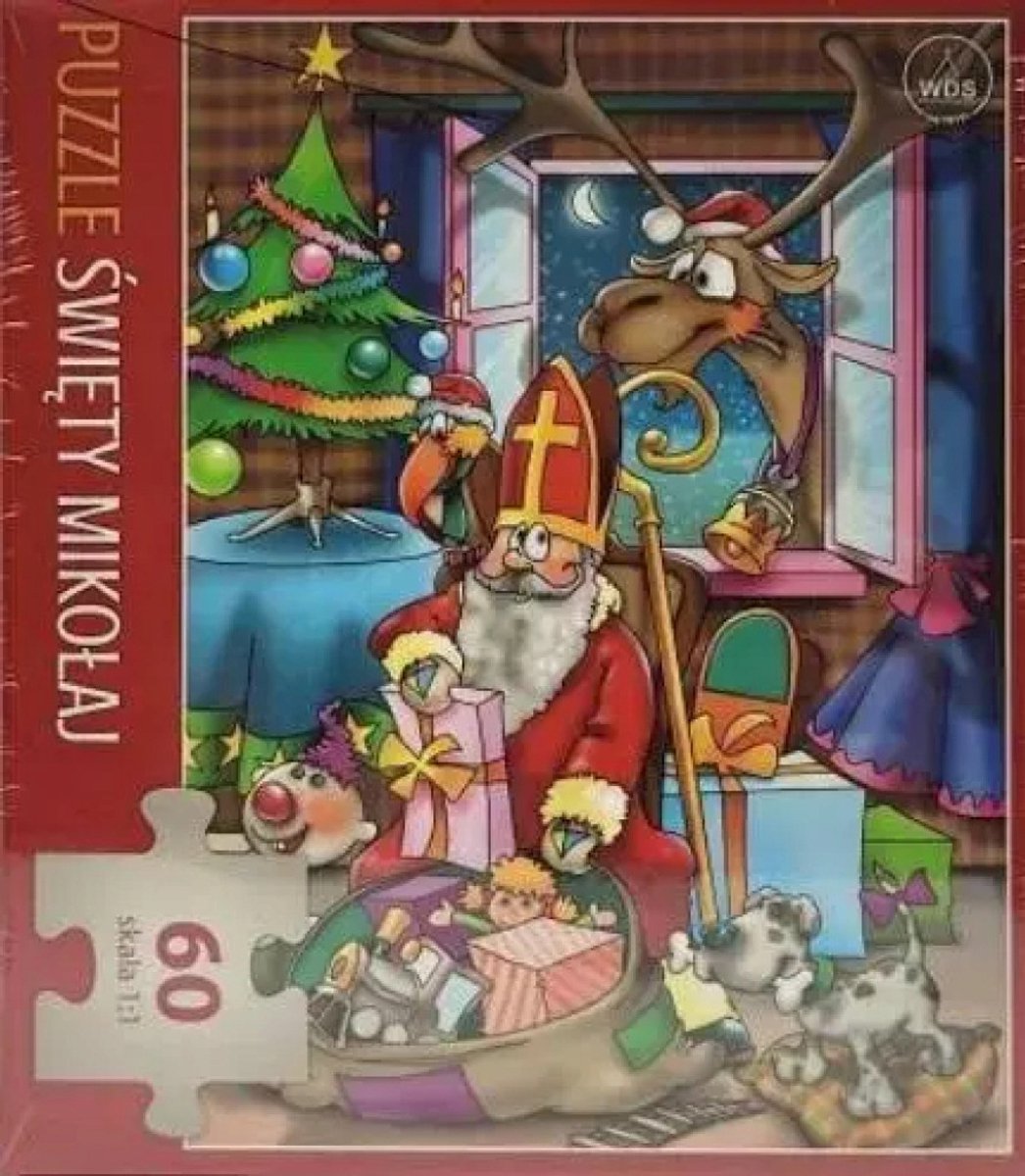 Kerstpuzzel 60 stukjes - Sinterklaas 42x30 cm