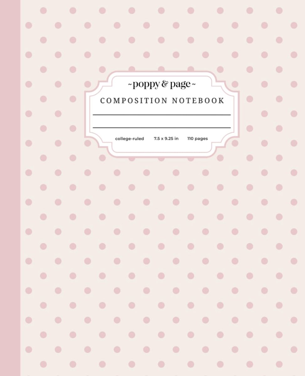 Pastel Pink Polka Dot Composition Notebook: Cute Aesthetic Blush Pink Dots Pattern Journal for Women and Teens - ShopVlot