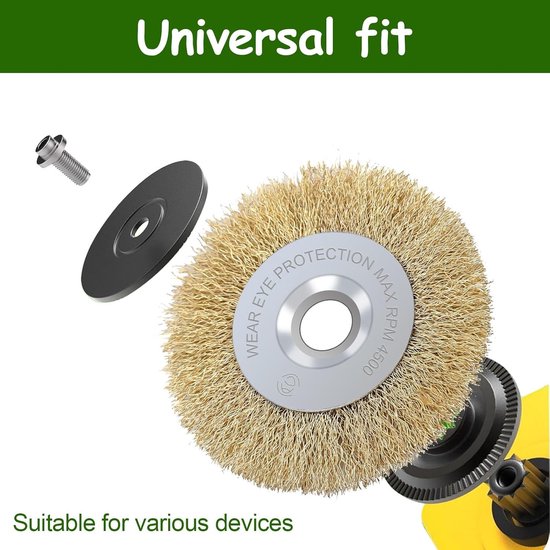 Set van 4 voegenborstels voor het reinigen van voegen, metaal/messing borstel, breedte 10 mm, ideaal voor tuinonderhoud en onkruidbestrijding — afbeelding 5