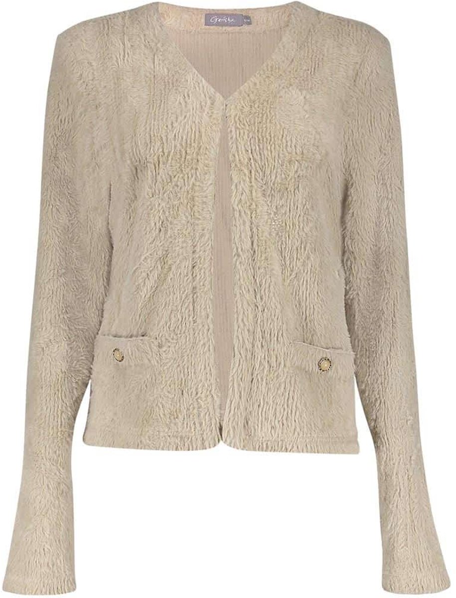 Geisha harig vest 64502-10 maat S
