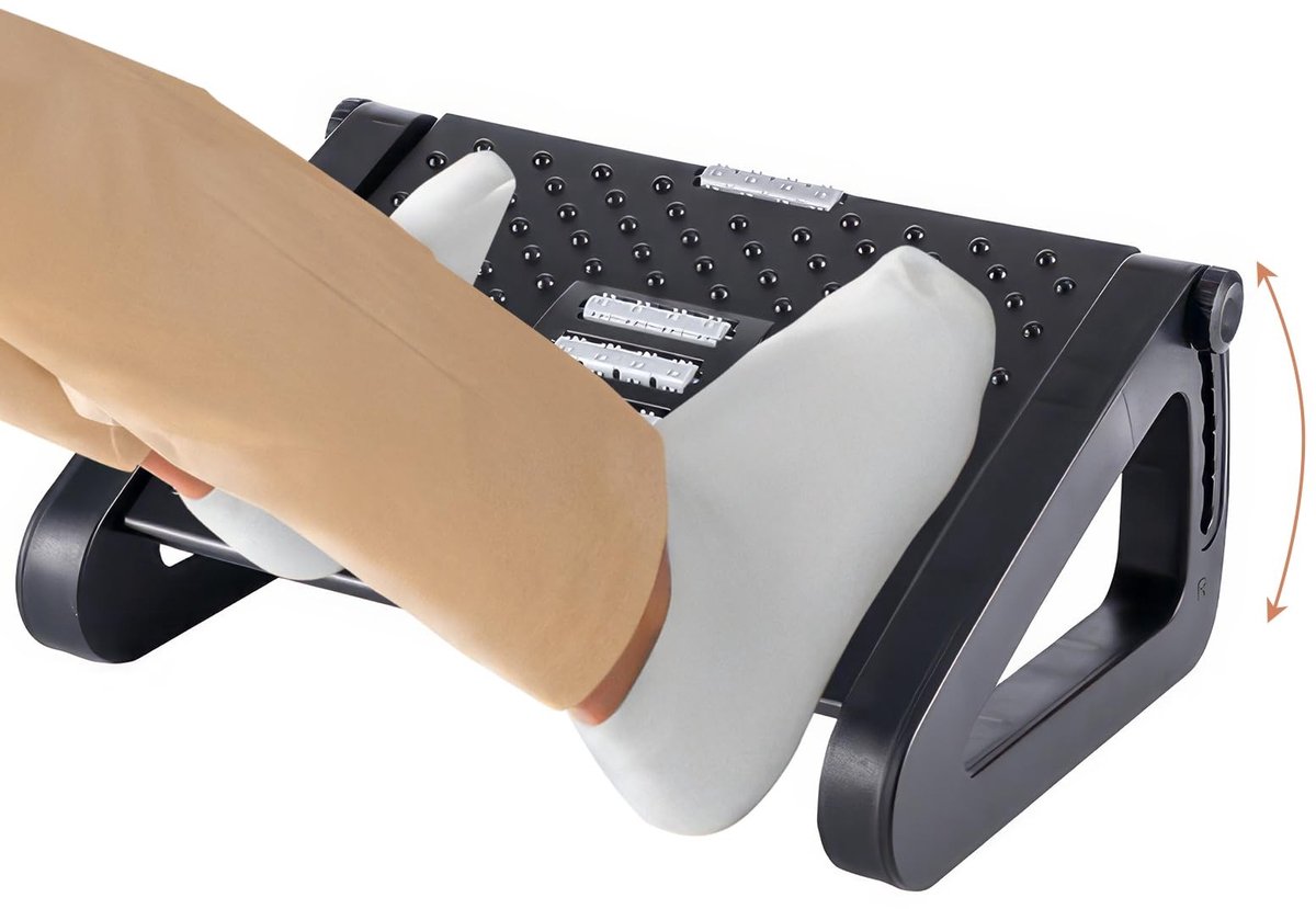 Elzusha - Ergonomische Voetsteun voor Onder Bureau met Verstelbare Hoogtes