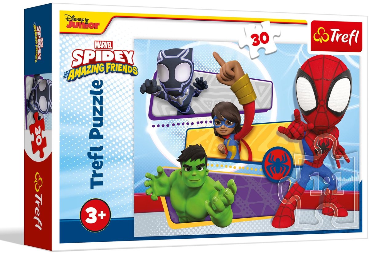 Elzusha - Spiderman Brave Spider-man Puzzel - 30 Stukken Kleurrijke Puzzel voor Kinderen