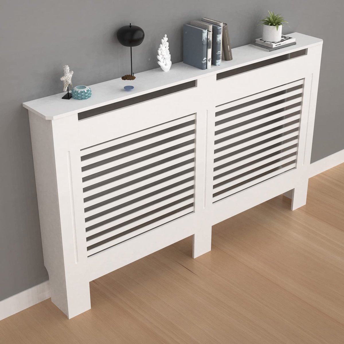 Elzusha - Houten Radiator Cover 100cm Hoog voor Grote Radiatoren