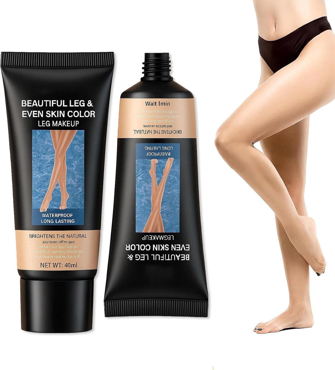 Magische Beencrème met Volledige Dekking, Waterproof, Ideaal voor Spataderen, Ademend en Comfortabel, Natuurlijke Effecten Zonder Vlekken, Huidverzorging en Make-up