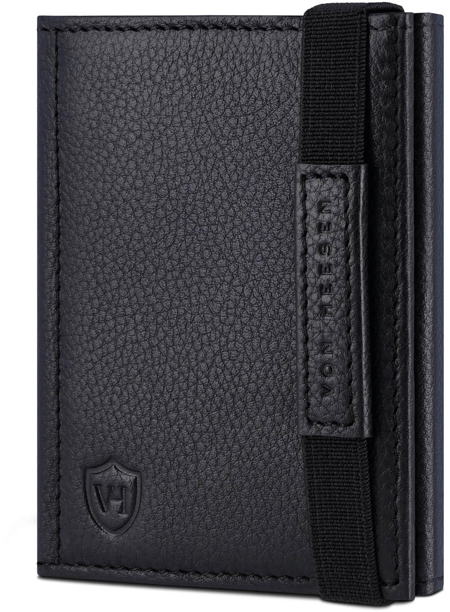 Elzusha - Slim Wallet met 7 Kaartslots en Bescherming - Zwart