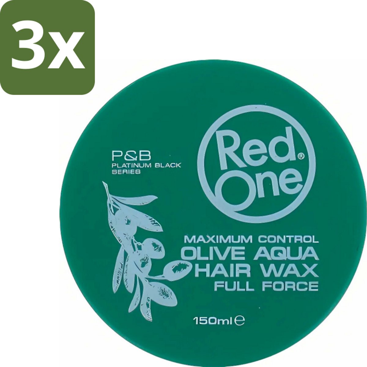 3 x Red One - Haarwax - Cobra Aqua - Maximale Controle - Voor Krachtige Hold & Glans - 150 ml - Haarwax - Styling Wax - Haartype - Haarkleur - Haartypen
