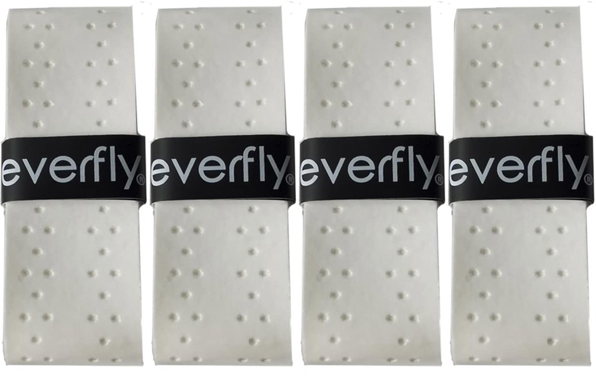 Solidchoice - Padel Racket Grip Set van 4 - Perforeerde Witte Handgrepen