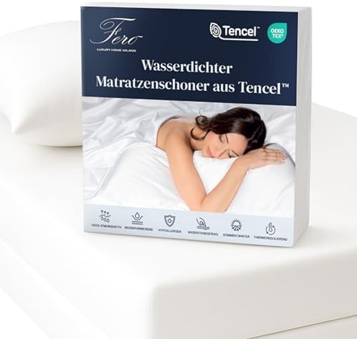 Solidchoice - Waterdichte Matrasbeschermer 140 x 200 cm, Antibacterieel en Ademend