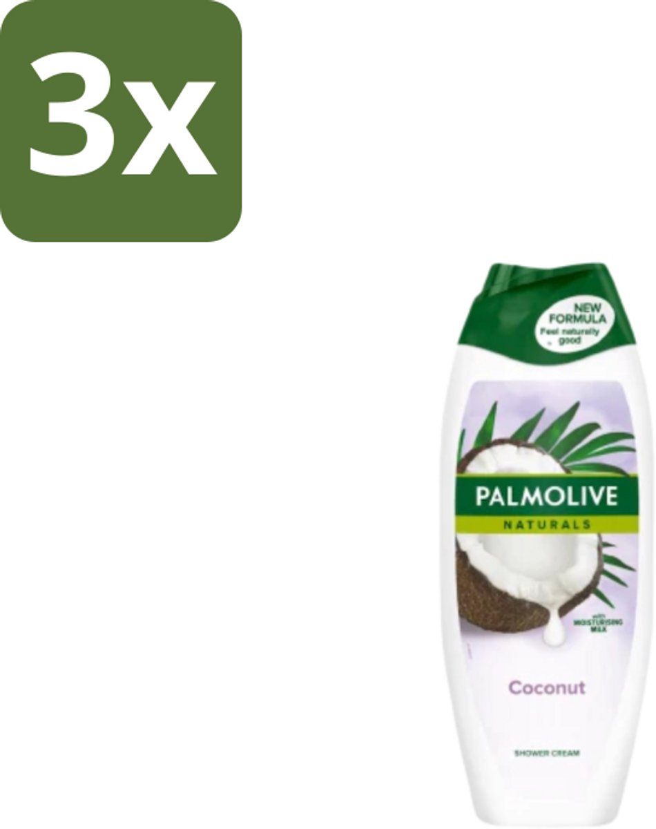 3 x Palmolive – Douchegel – Pure Coconut – 500 ml - Douchegel - Kokosgeur - Reiniging - Huid Verzorging - Hydraterende Douchegel