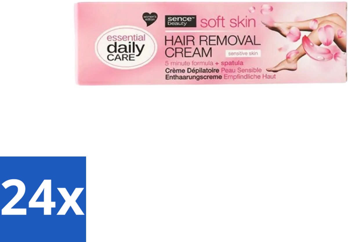 24 x Sence – Ontharingscrème – Gevoelige Huid – 150 ml - Ontharing Crème - Gevoelige Huid - Haartjes Verwijderen - Pijnloos Ontharen - 5 Minuten Ontharing
