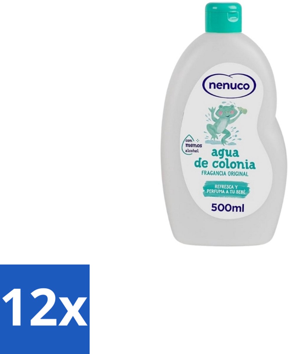 12 x Nenuco – Haarlotion – Agua de Colonia – 500 ml - Agua De Colonia - Kinderparfum - Eau De Cologne - Geur Voor Kinderen - Fris Parfum