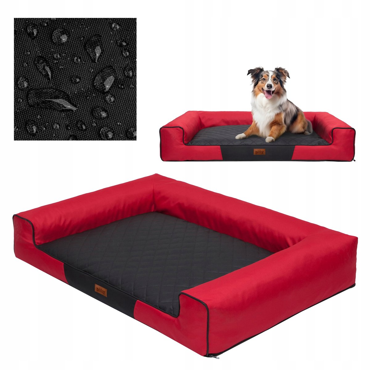 Waterdicht Hondenkussen 80x55 cm met Afneembare Hoes - Wasbaar