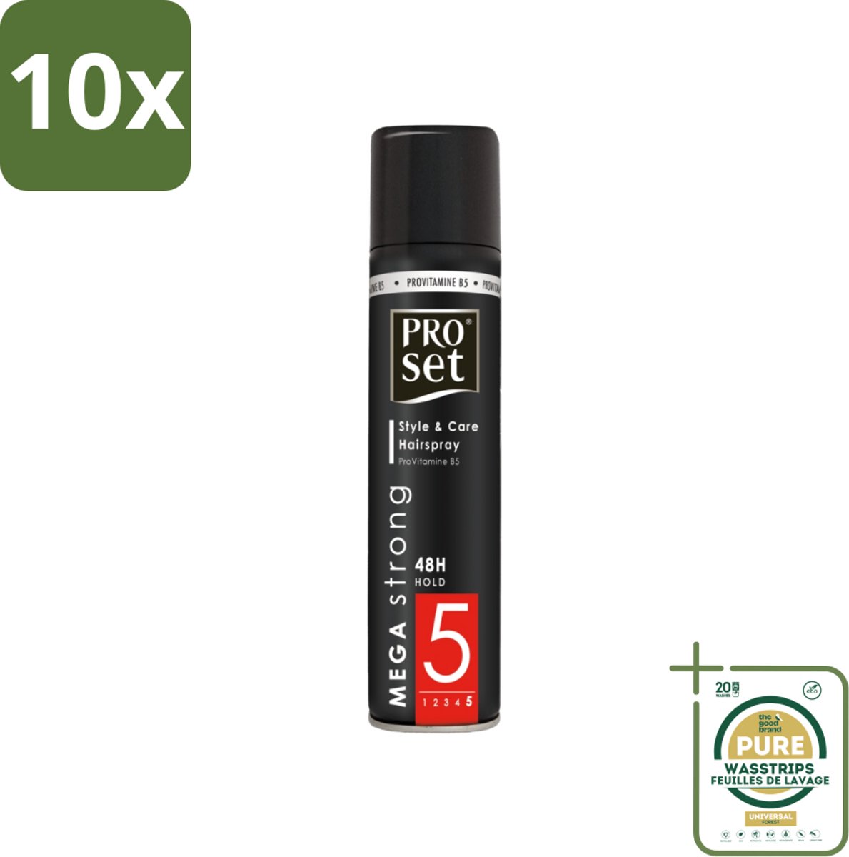 10 x Proset - Haarspray - Mega Strong - 48 uur Werking - 300 ml - Grootverpakking - Haarspray - 48 Uur Hold - Mega Strong - Volume - Gezond Haar
