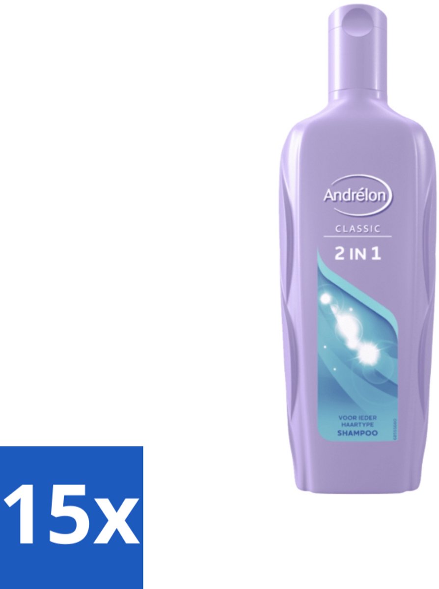 15 x Andrélon – Shampoo – 2-in-1 – 450 ml - Shampoo 2-in-1 - Haarverzorging - Haartype - Verzorging - Reinigen