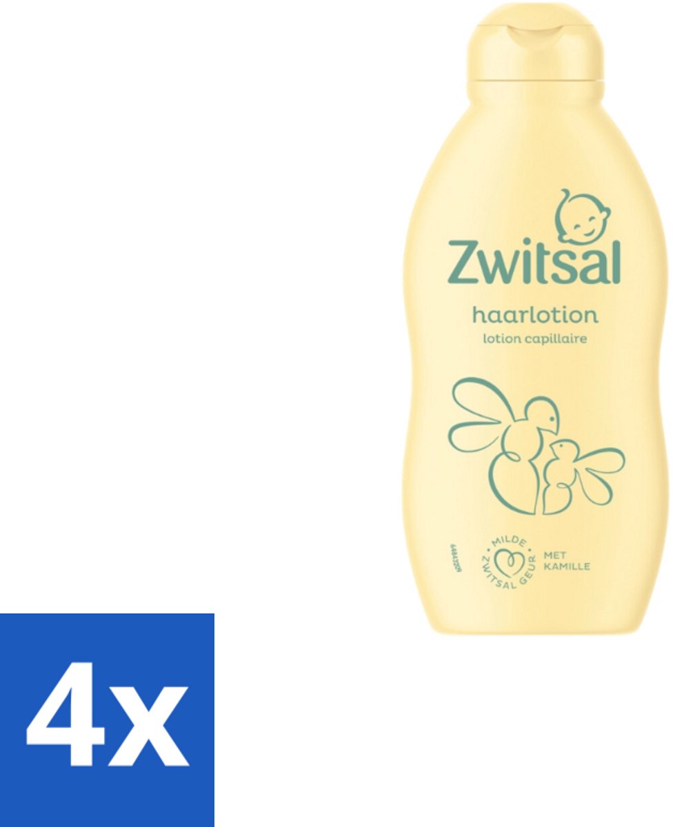 4 x Zwitsal Haarlotion Baby 200 ml - Babyhaar Verzorging - Babyhaar Lotion - Leave-in Haarlotion - Babyhaar Kammen - Babyhaar Bescherming