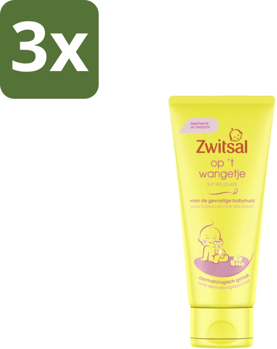 Zwitsal Gezichtscrème Op 't Wangetje 100 ml - Bulkverpakking - 3 stuks