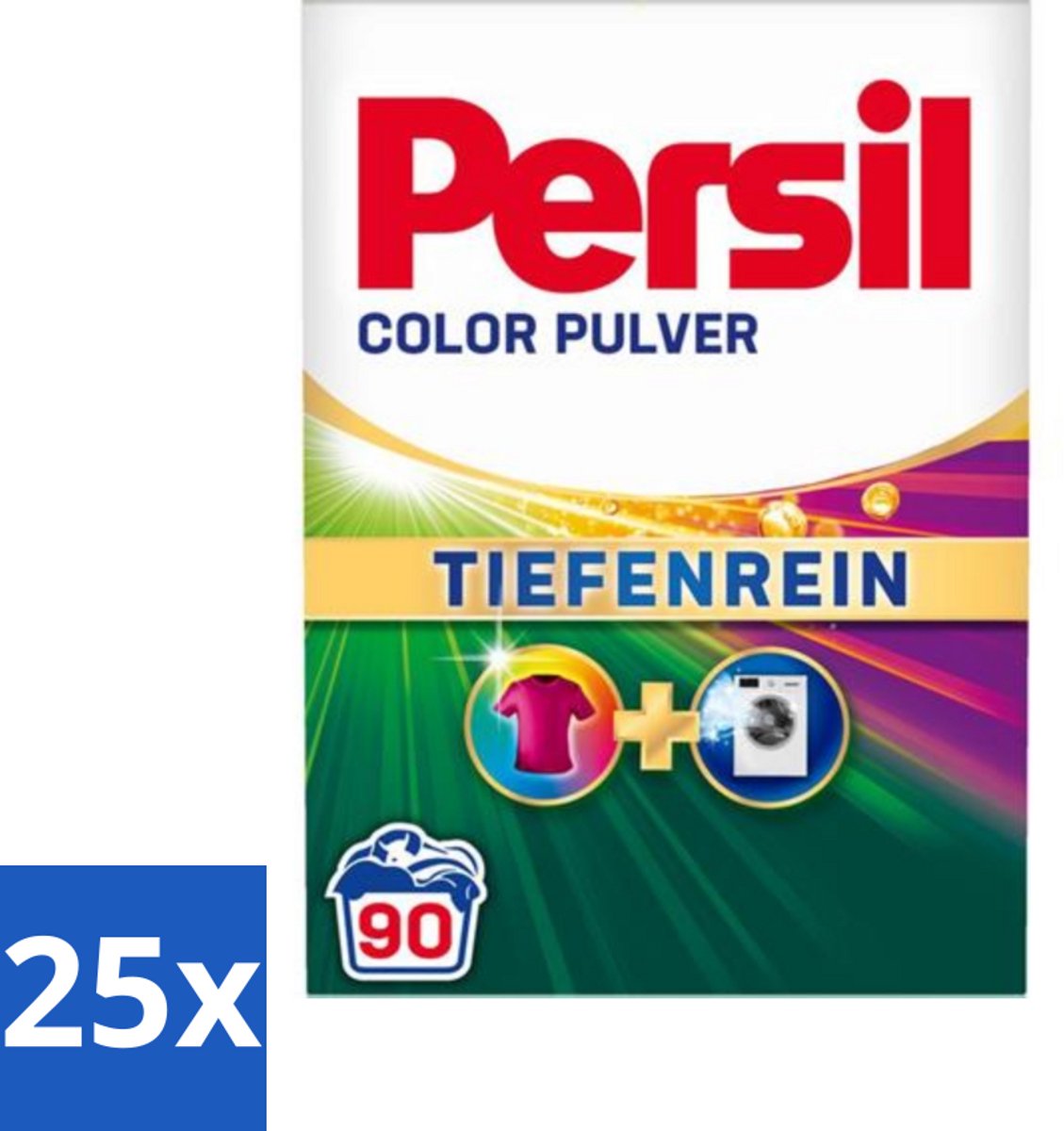 25 x Persil Color - Waspoeder - Gekleurde Was - 90 Wasbeurten - Voordeelverpakking - 25 stuks