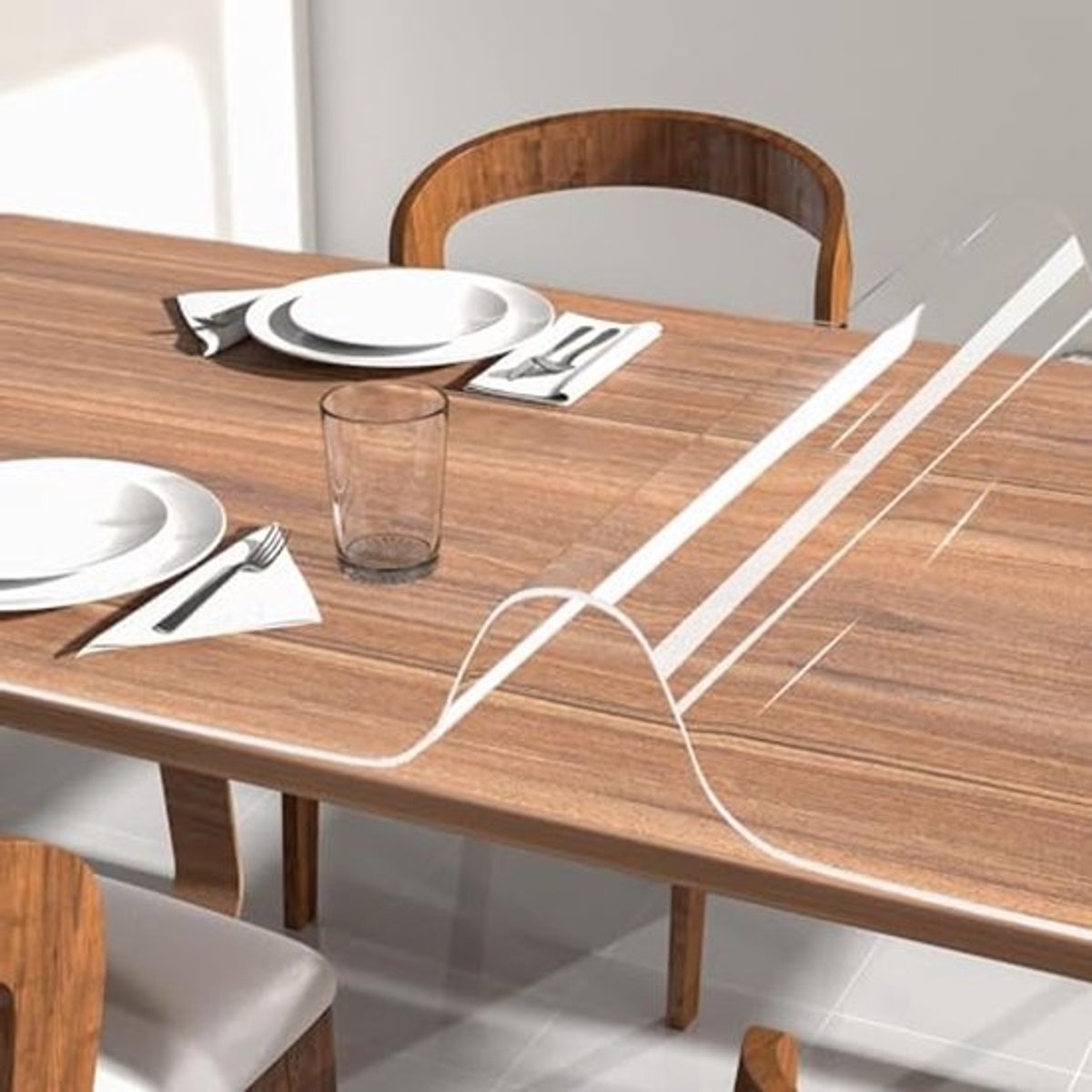 Transparant Bureaubladmatje 120x60 cm - Waterdicht, Antislip, Ronde Randen, Bescherming voor Tafelblad