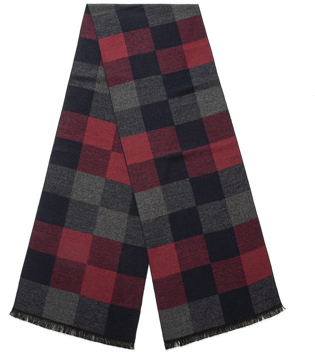 Elzusha - Merino Wol Sjaal voor Mannen in Tartan Motief