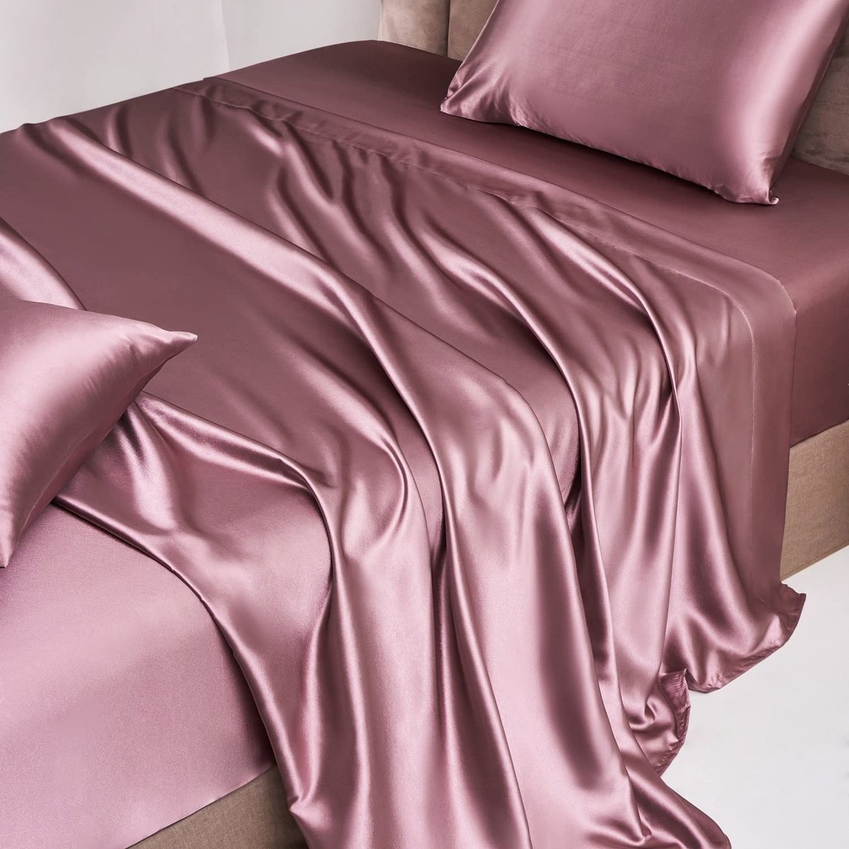Elzusha - Luxe Fitted Sheet 200 x 200 cm in Antiek Roze