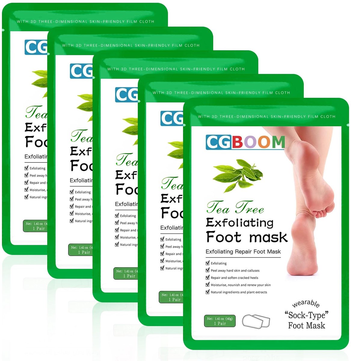 Elzusha - Voet Peeling Masker Set van 5 Paar