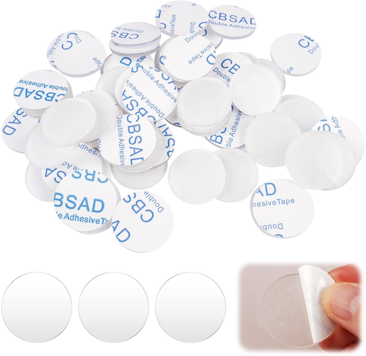 Elzusha - Zelfklevende Rubber Noppen voor Glasplaten, 25 mm, 50 Stuks