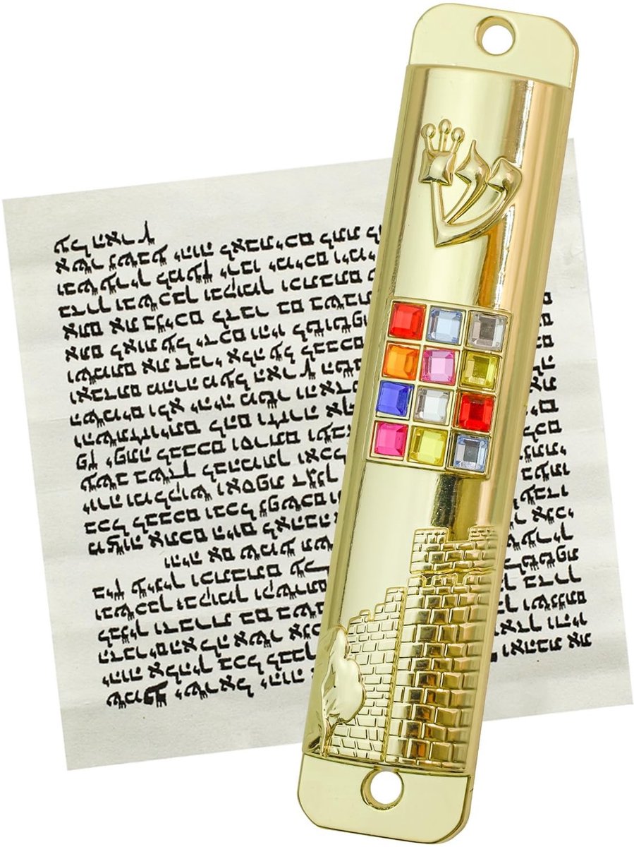 Elzusha - Mezuzah met Rol voor Deur, Joodse Decoratie en Geschenk