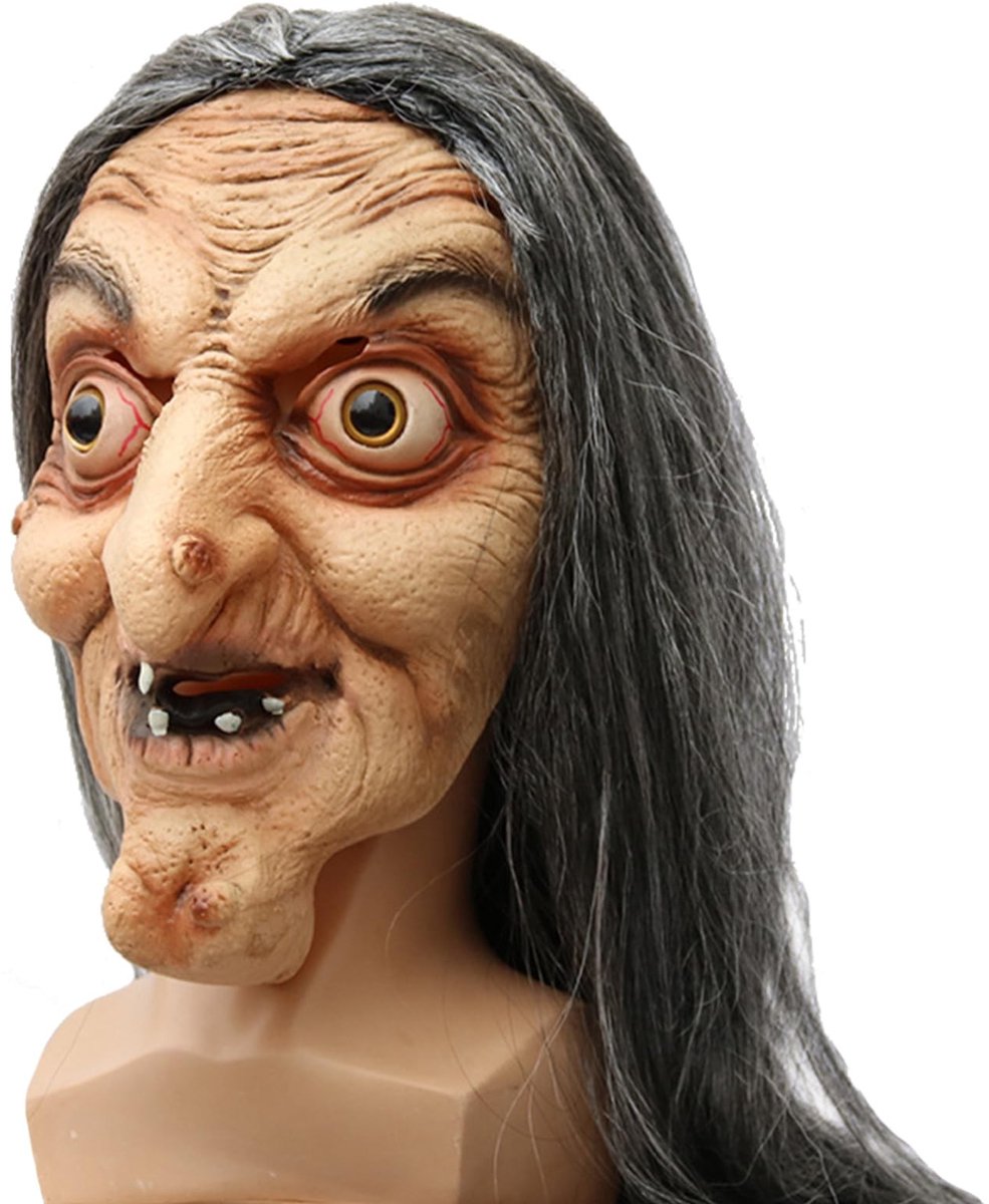 Elzusha - Eng Sprookjesachtige Heks Masker voor Halloween, Realistisch