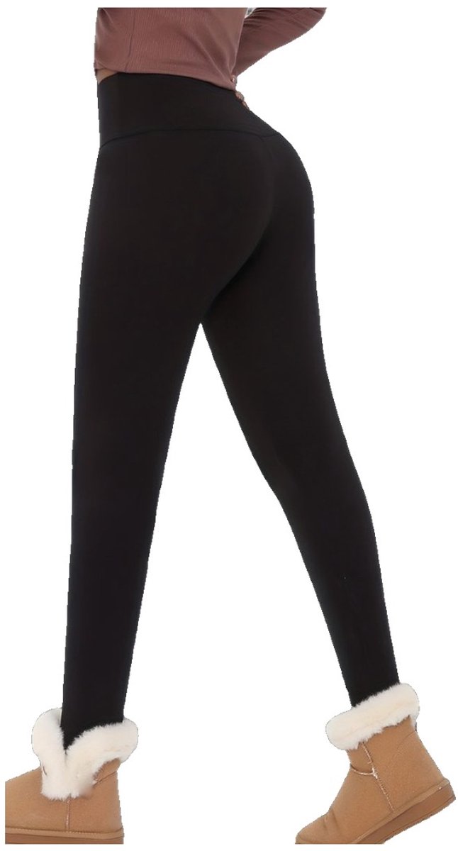 Currero Warme Broek Dames Thermo Fleece Winterbroek Joggingbroek Sweatpants + Donkerrood Zwart