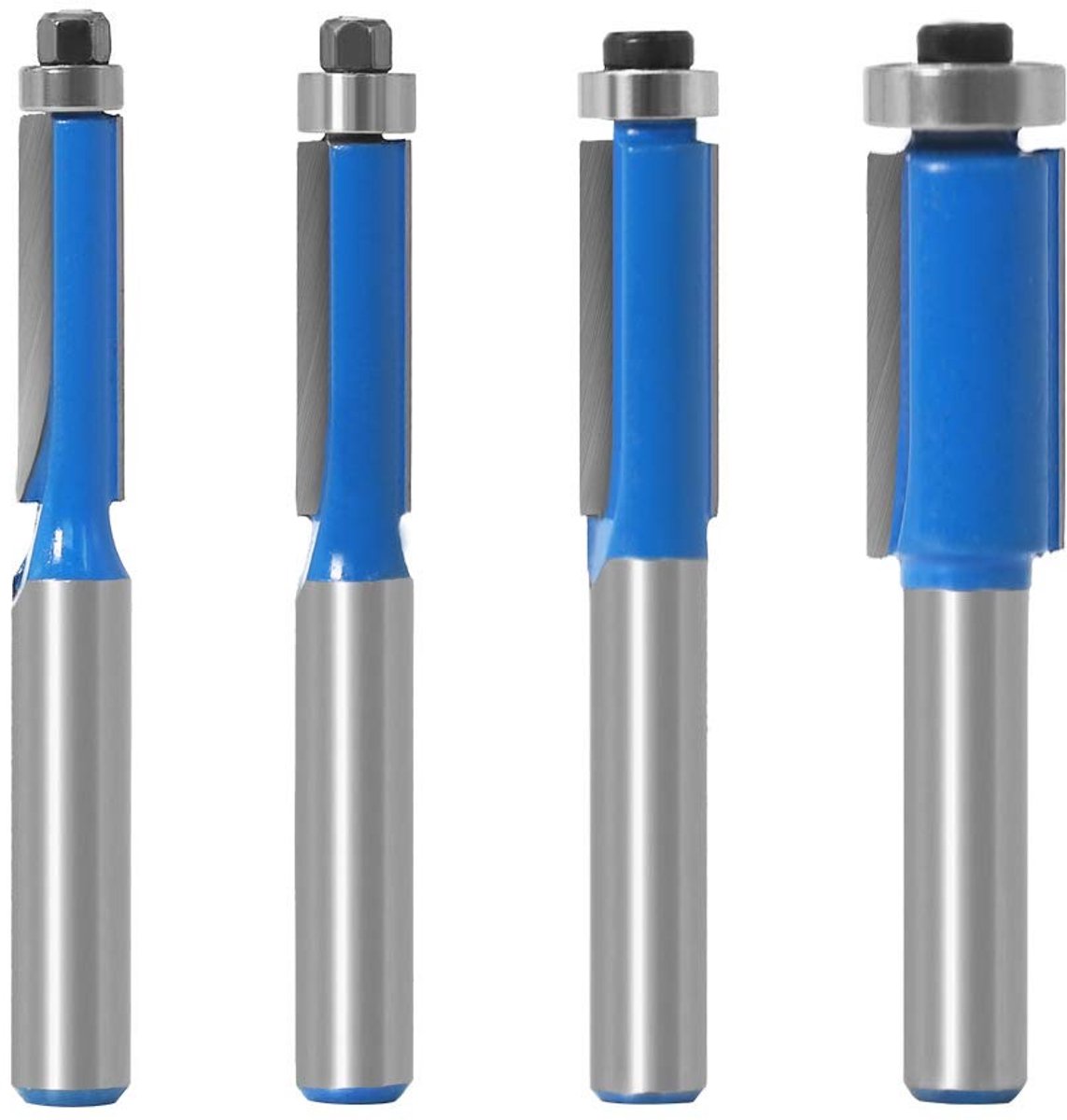 Solidchoice - Set van 4 Flush Trim Freesbits met 8mm Schacht