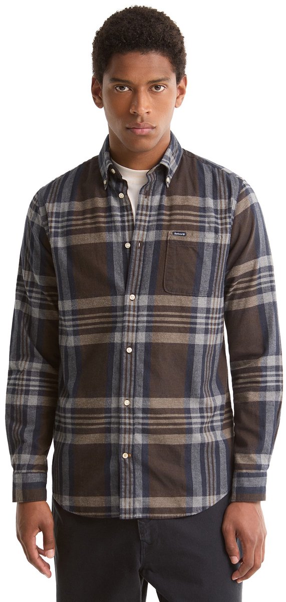 Barbour casual overhemd bruin