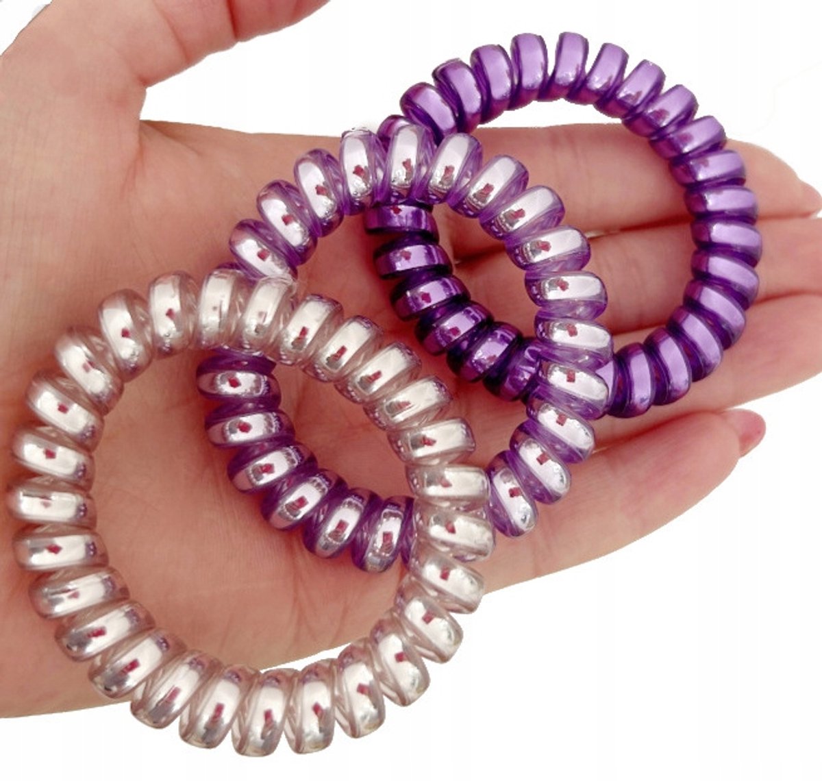 Set van 3 Grote Haar Scrunchies - Sterke Lilac Mix