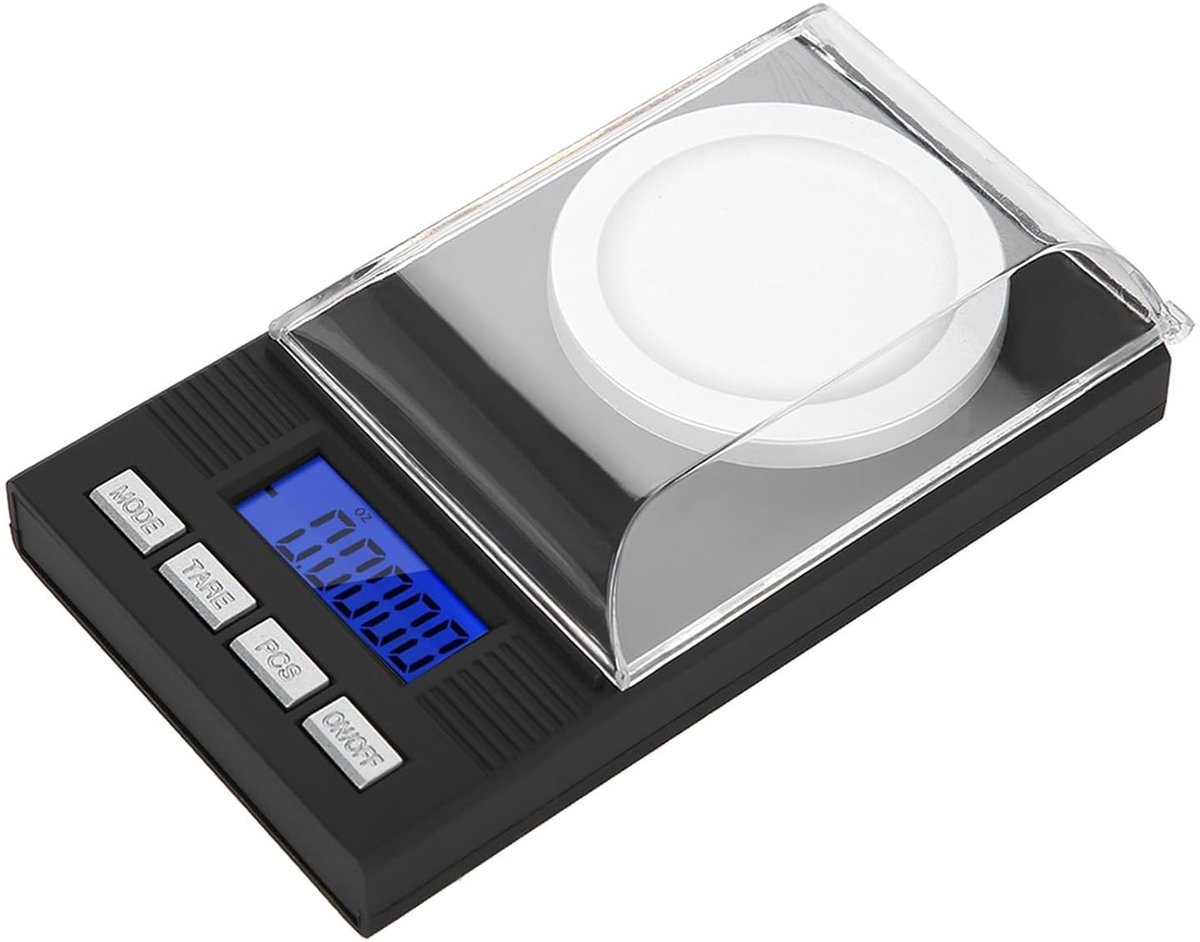 Digitale Mini Draagbare Weegschaal voor Sieraden, Hoge Nauwkeurigheid 0,001 G, LED-display, Tarra-kalibratie en Stukken Telfunctie voor Goud en Edelstenen (20g)