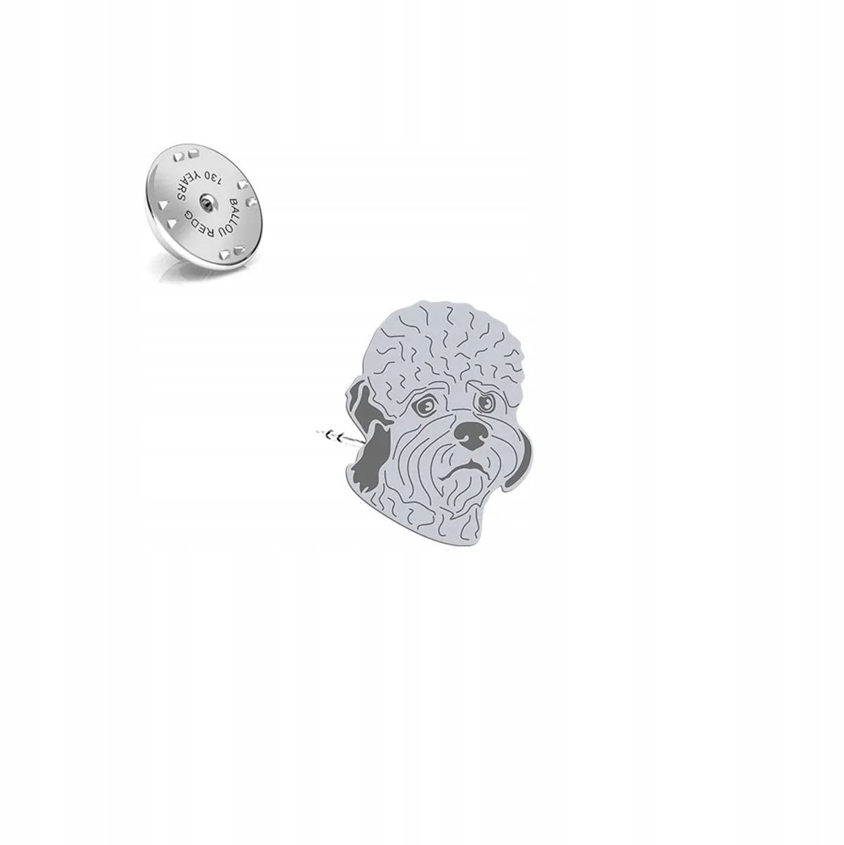 Zilveren Broche Dandie Dinmont Terrier 925 Sterling Zilver - Gratis Gravure