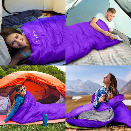 Lakenzak 2 Persoons - Paars - Comfortabel en Warm - Voor Kamperen en Reizen — afbeelding 5