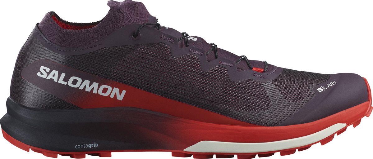 SALOMON S/LAB ULTRA 3 V2 - Hardloopschoen - Pruim/vurig rood/wit - Maat 39 1/3