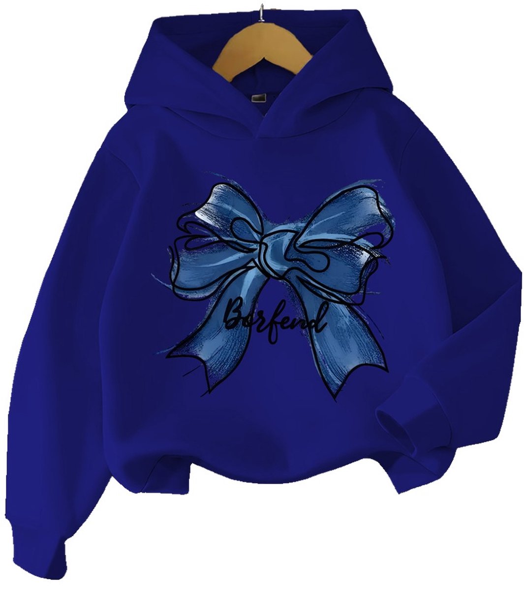 Currero Hoodie Meisjes Warme Hoodie Met Capuchon Comfortabele Sweater Meisje Casual Trui Pullover Meisjestrui 15-16 Jaar Blauw