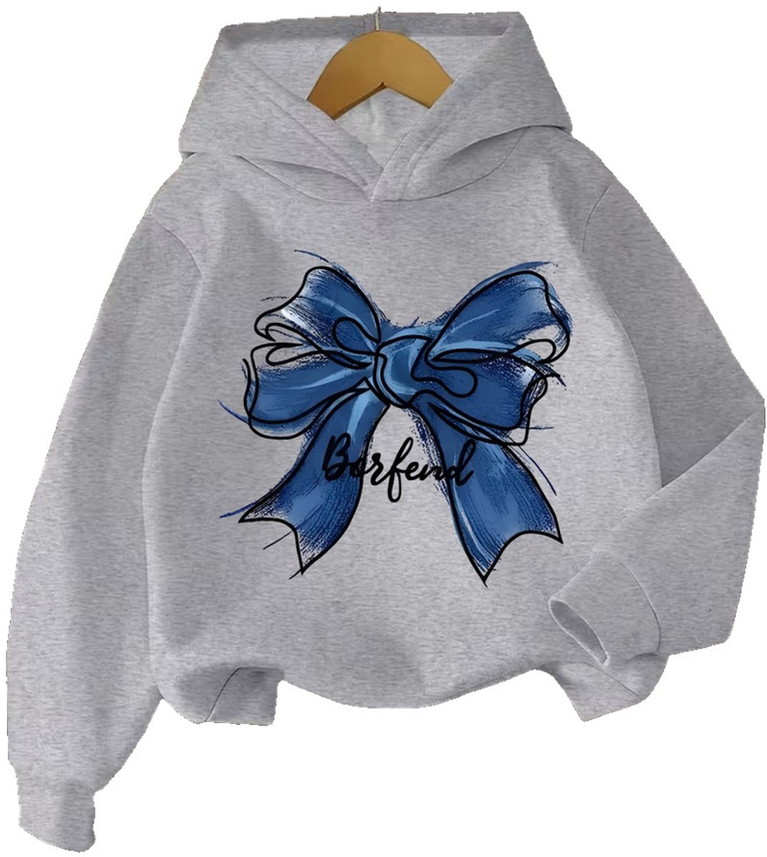 Currero Hoodie Meisjes Warme Hoodie Met Capuchon Comfortabele Sweater Meisje Casual Trui Pullover Meisjestrui 4-5 Jaar Grijs