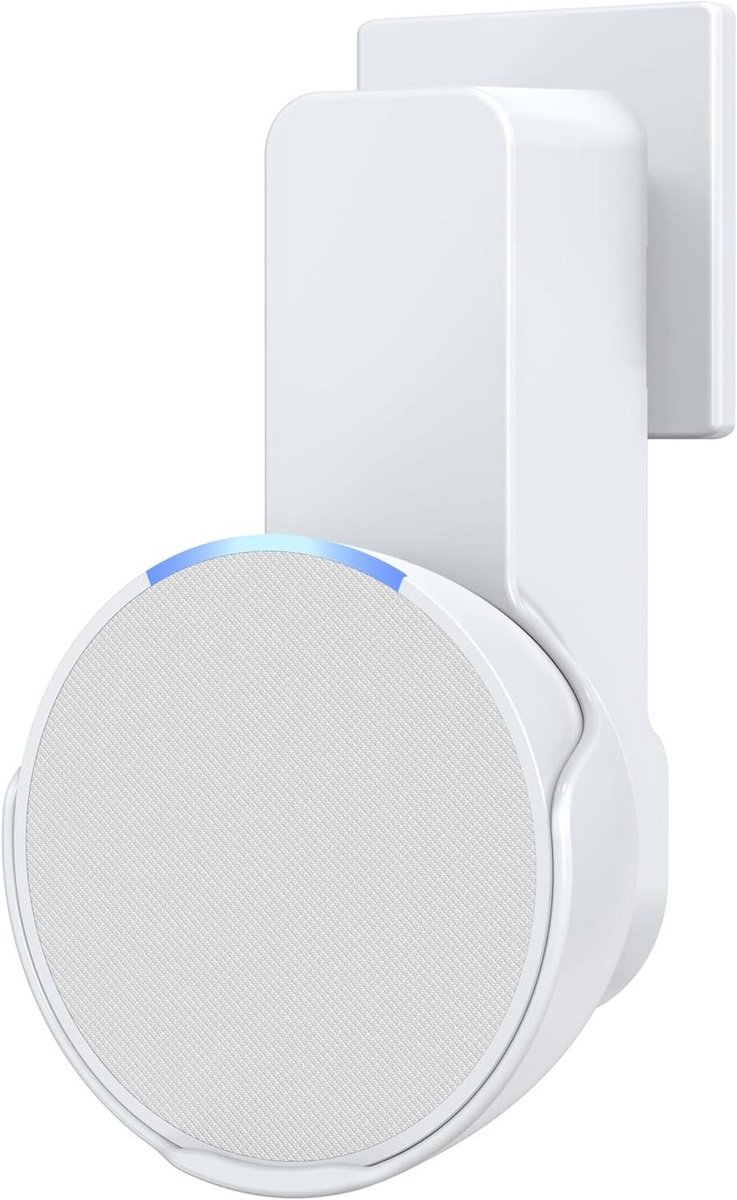 Muurbeugel Speaker - Speaker Houder - Ruimte Besparen - Geïntegreerd Kabelbeheer - 17.4 cm - Wit