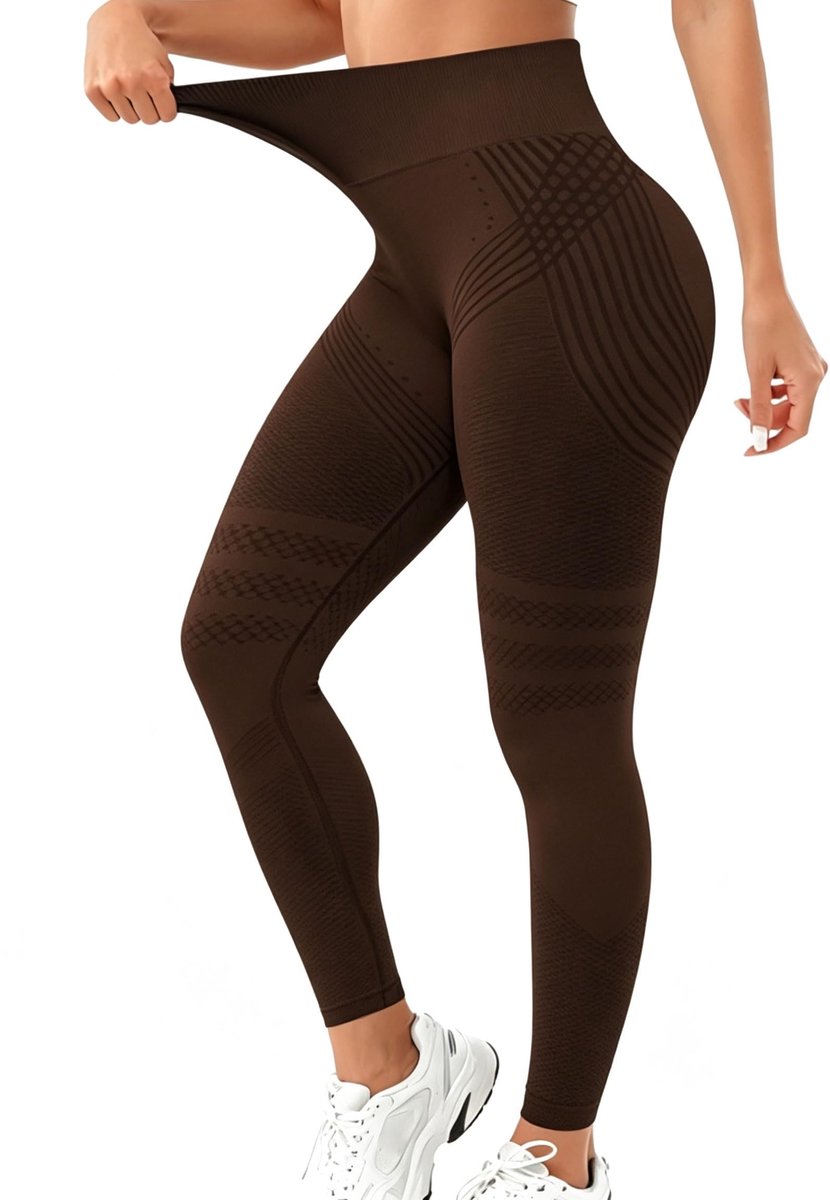LEEQBCR LipöDem 3D-compressielegging voor dames, anti-cellulitis, compressie, hoge taille, push-up, yoga - ShopVlot