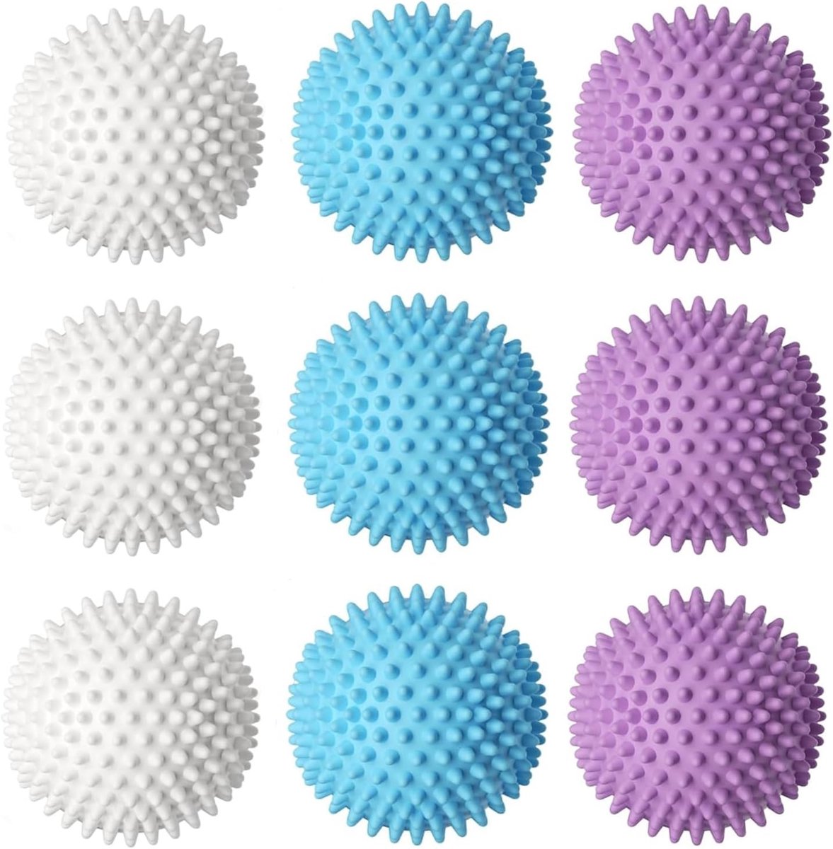 Herbruikbare Wasballen Set van 9 voor de Wasmachine - Droogballen voor Fluffy Wasgoed en Efficiënte Wasverzorging